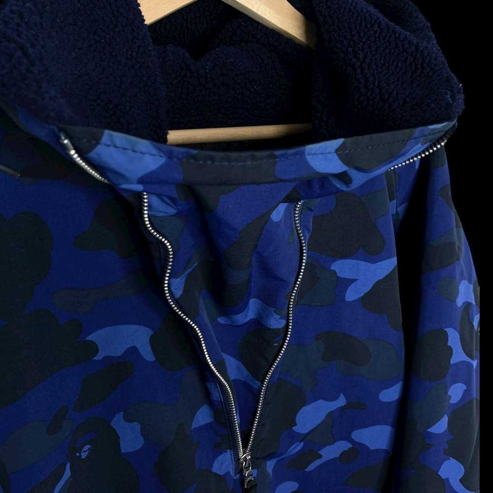 Bape OG Color Camo Fleece Lined Anorak (Blue) - image 5