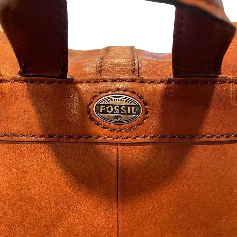 Fossil Fossil Backpack Emerson Leather Woven Canv… - image 3