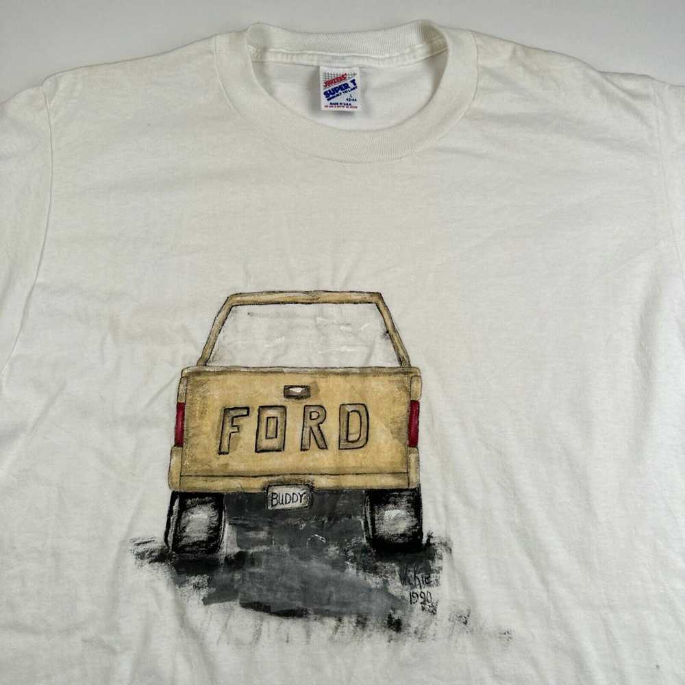 Jerzees Vintage 80s Ford Car Shirt Large - image 2
