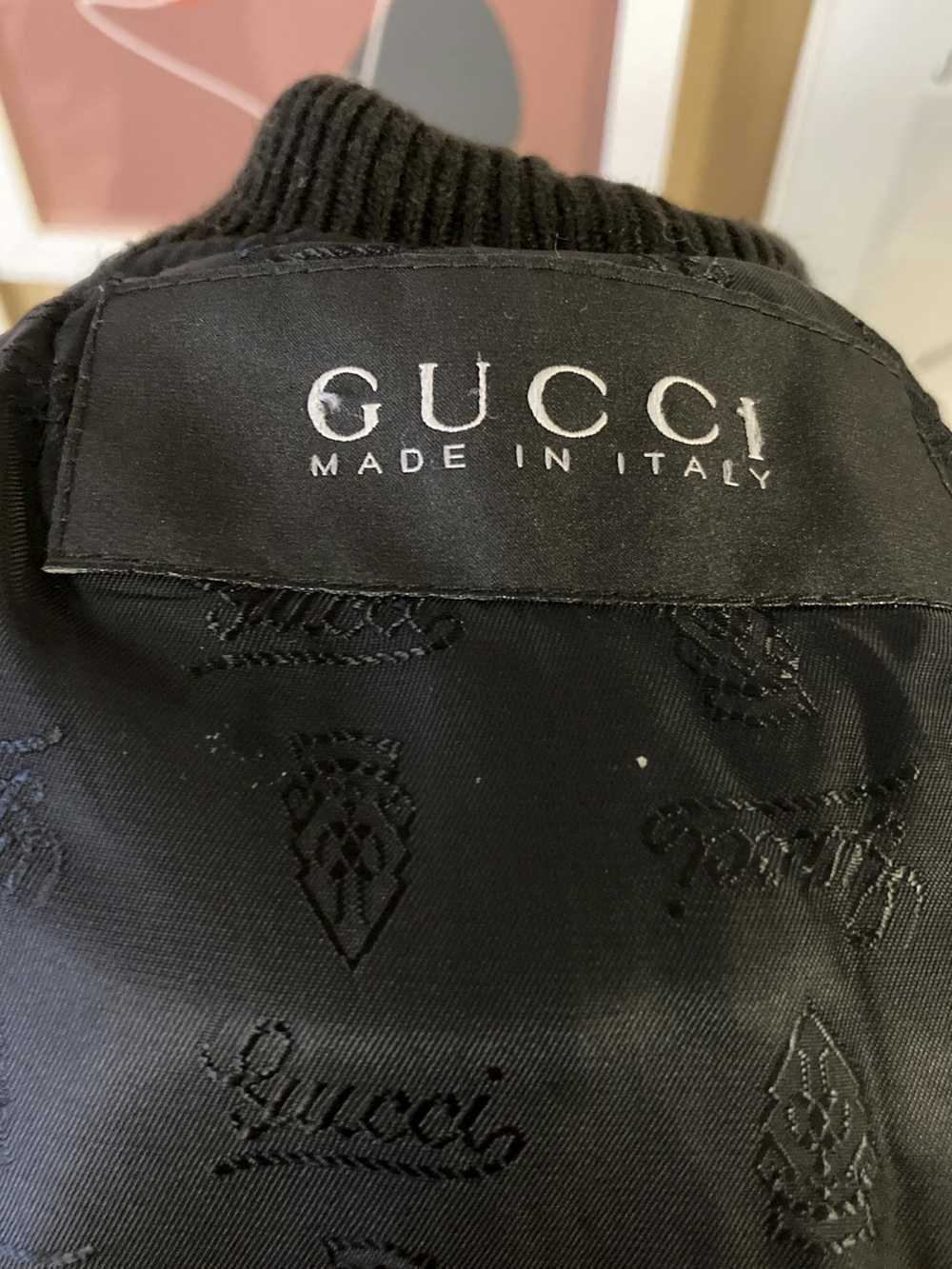 Gucci GUCCI Black Lamb Leather Bomber Jacket MEN … - image 10