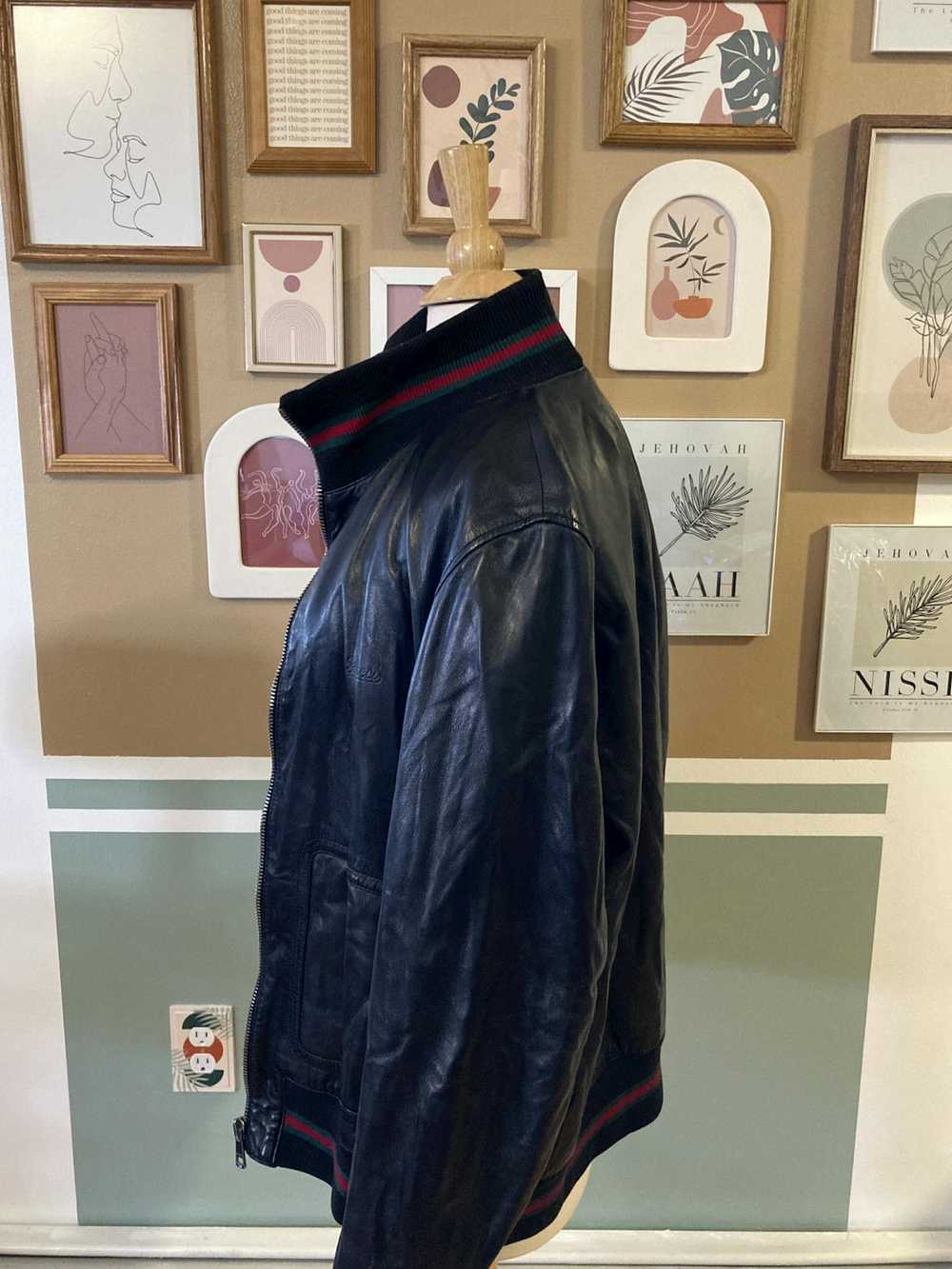 Gucci GUCCI Black Lamb Leather Bomber Jacket MEN … - image 8