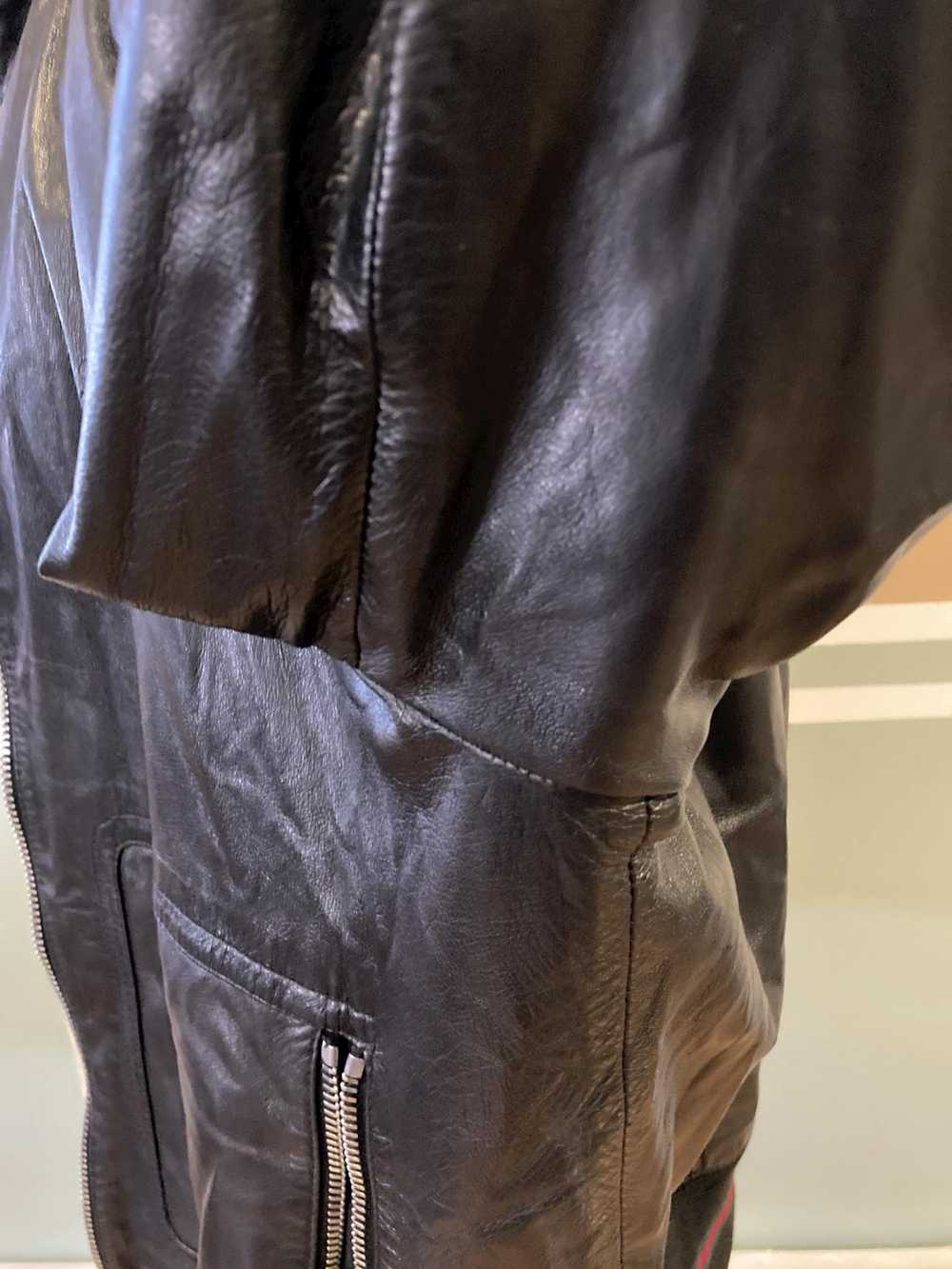 Gucci GUCCI Black Lamb Leather Bomber Jacket MEN … - image 9