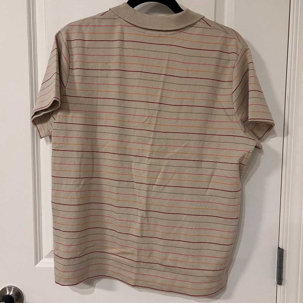 VTG Faded Glory Colorful Striped Polo Womens XL - image 4