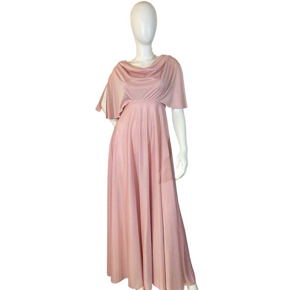 70's Vintage Pink Grecian Gown by Celyce Designs - image 1