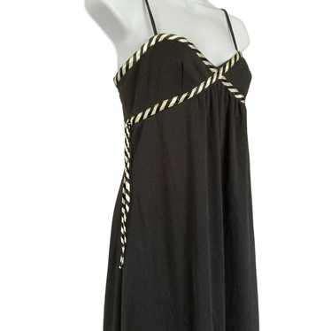 Vintage 70s Disco Maxi Prom Stunning Black and Wh… - image 1