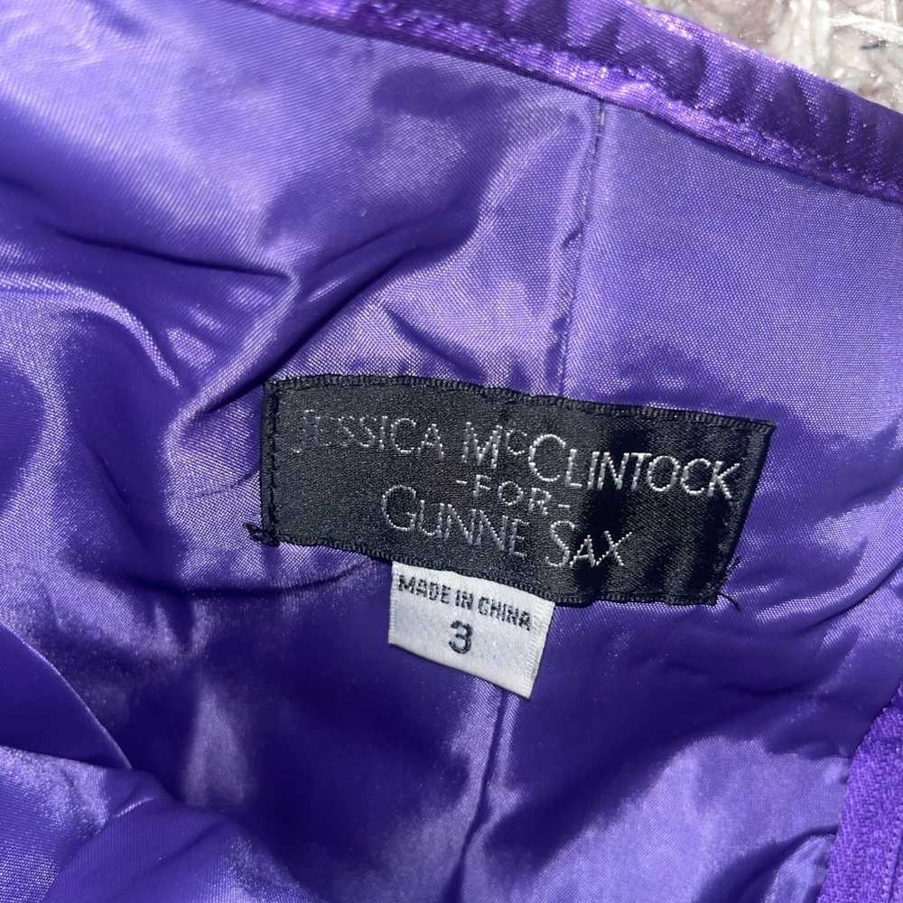 Jessica Mcclintok for Gunne Sax Purple Leopard Pa… - image 2