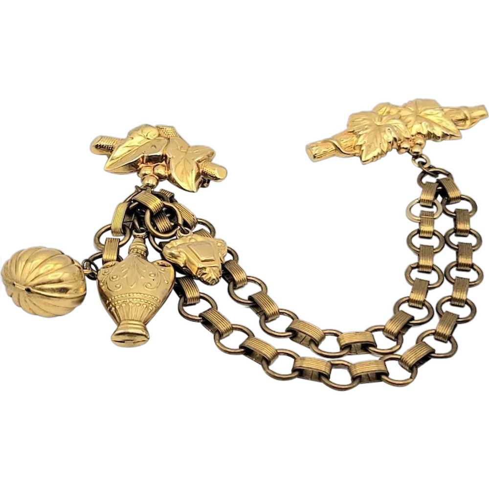 Victorian Gold-Filled Chatelaine Brooch [A18] - image 1