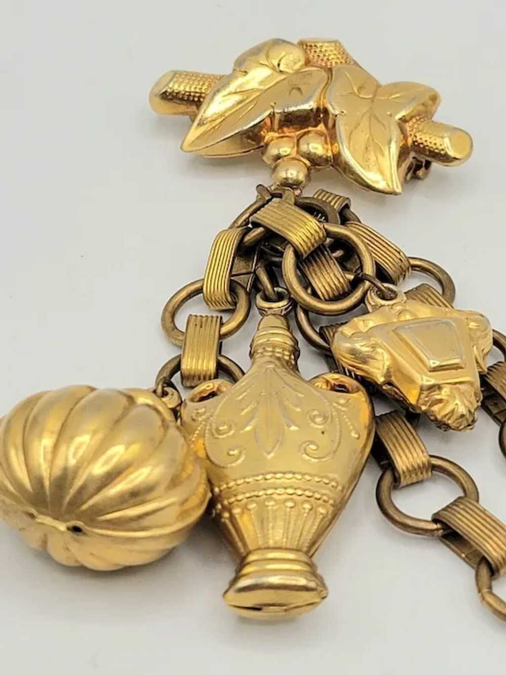 Victorian Gold-Filled Chatelaine Brooch [A18] - image 2