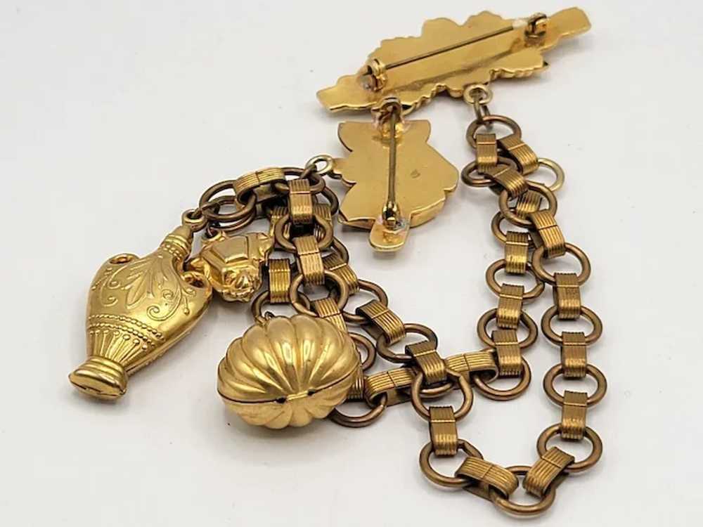 Victorian Gold-Filled Chatelaine Brooch [A18] - image 5