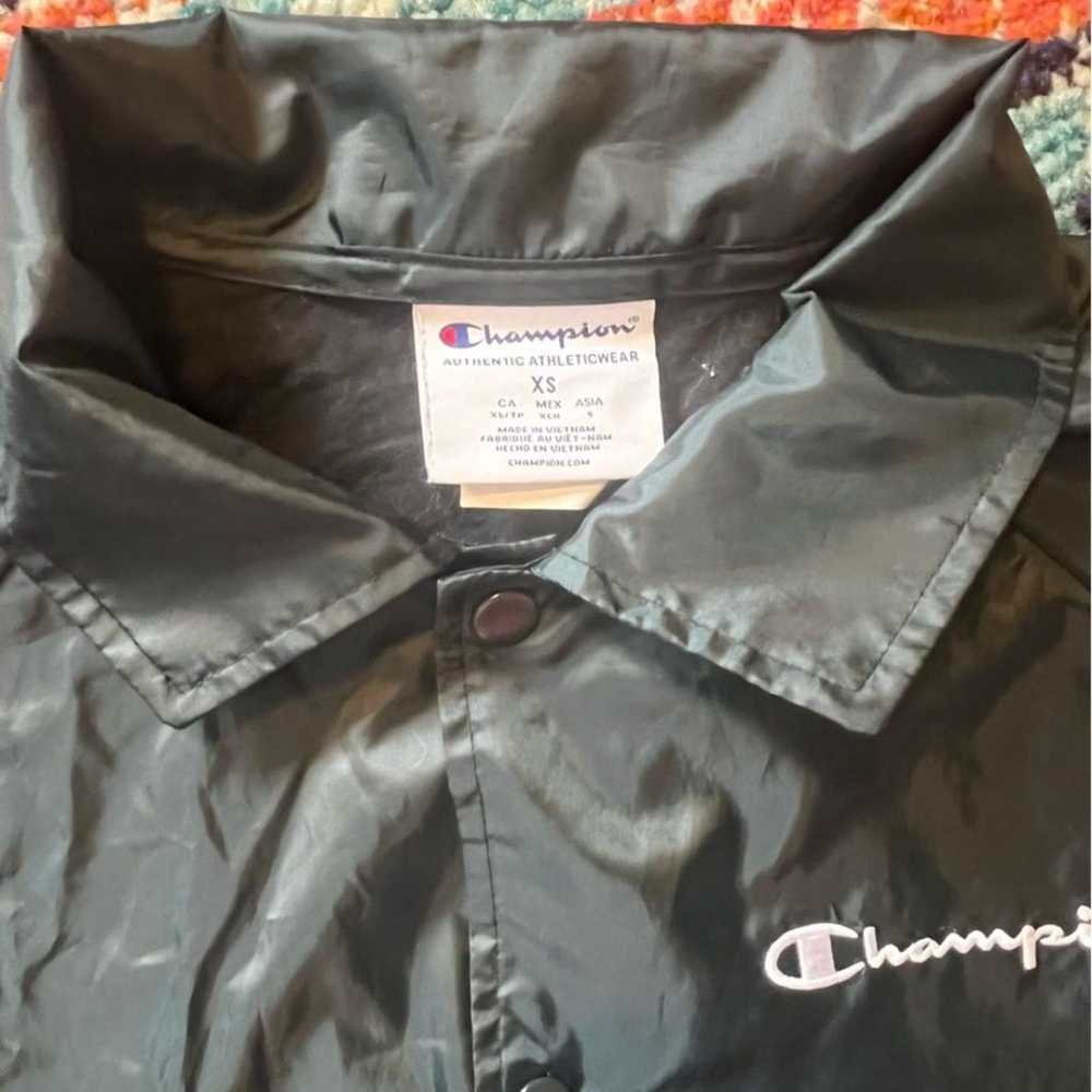Champion Black Cropped windbreaker Jacket size XS - image 2