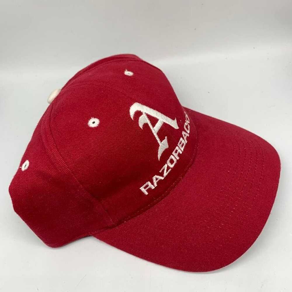 Vintage Arkansas Razorbacks NCAA Headmaster Hat S… - image 3