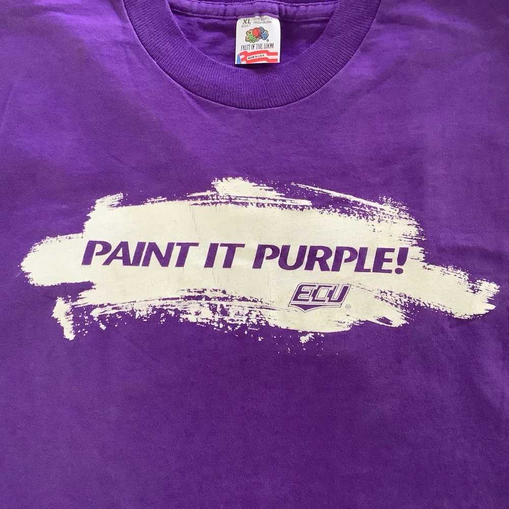 Vintage 90s Paint it Purple ECU East Carolina Uni… - image 1