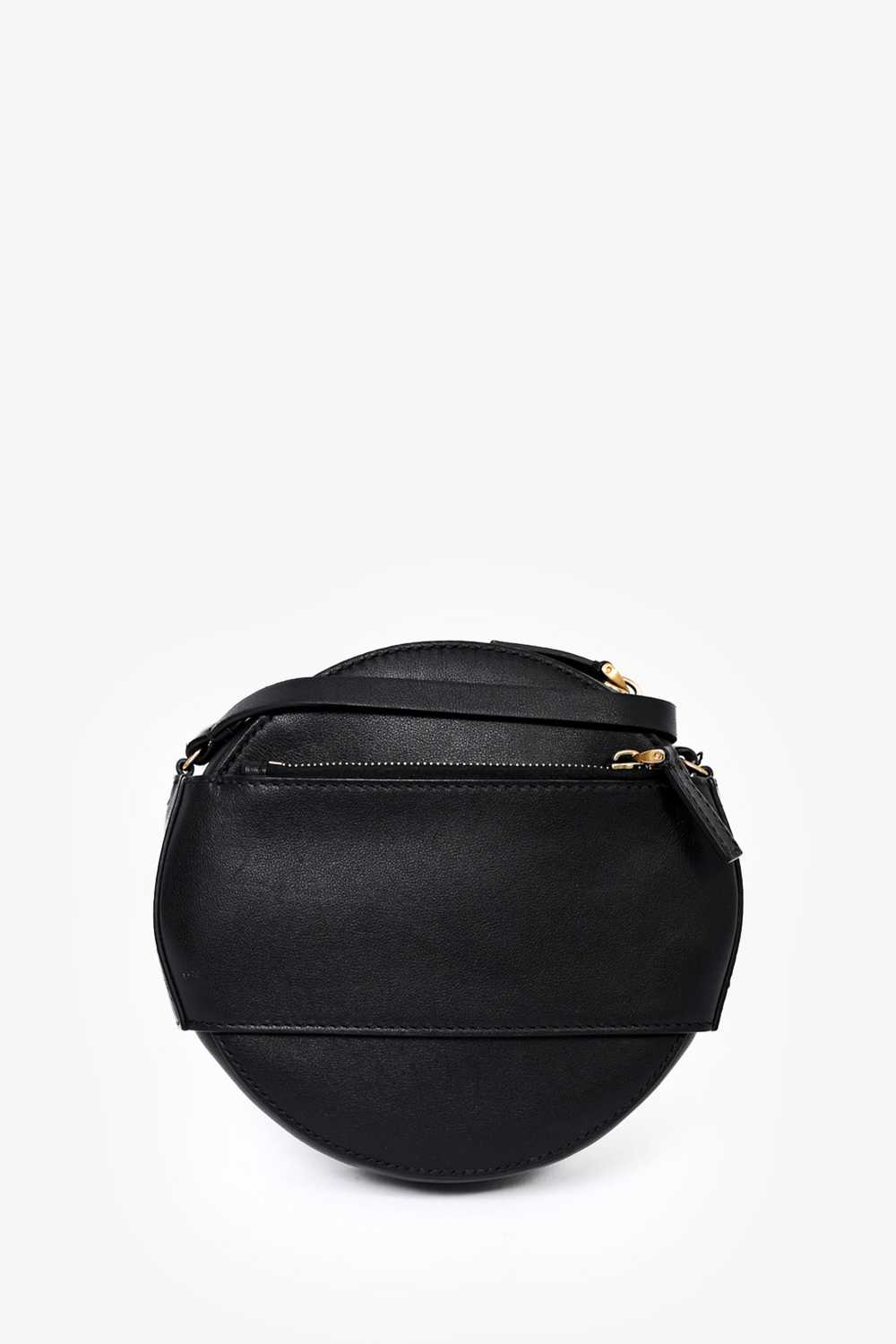 Valentino Black Leather Round V-Logo Crossbody Bag - image 6
