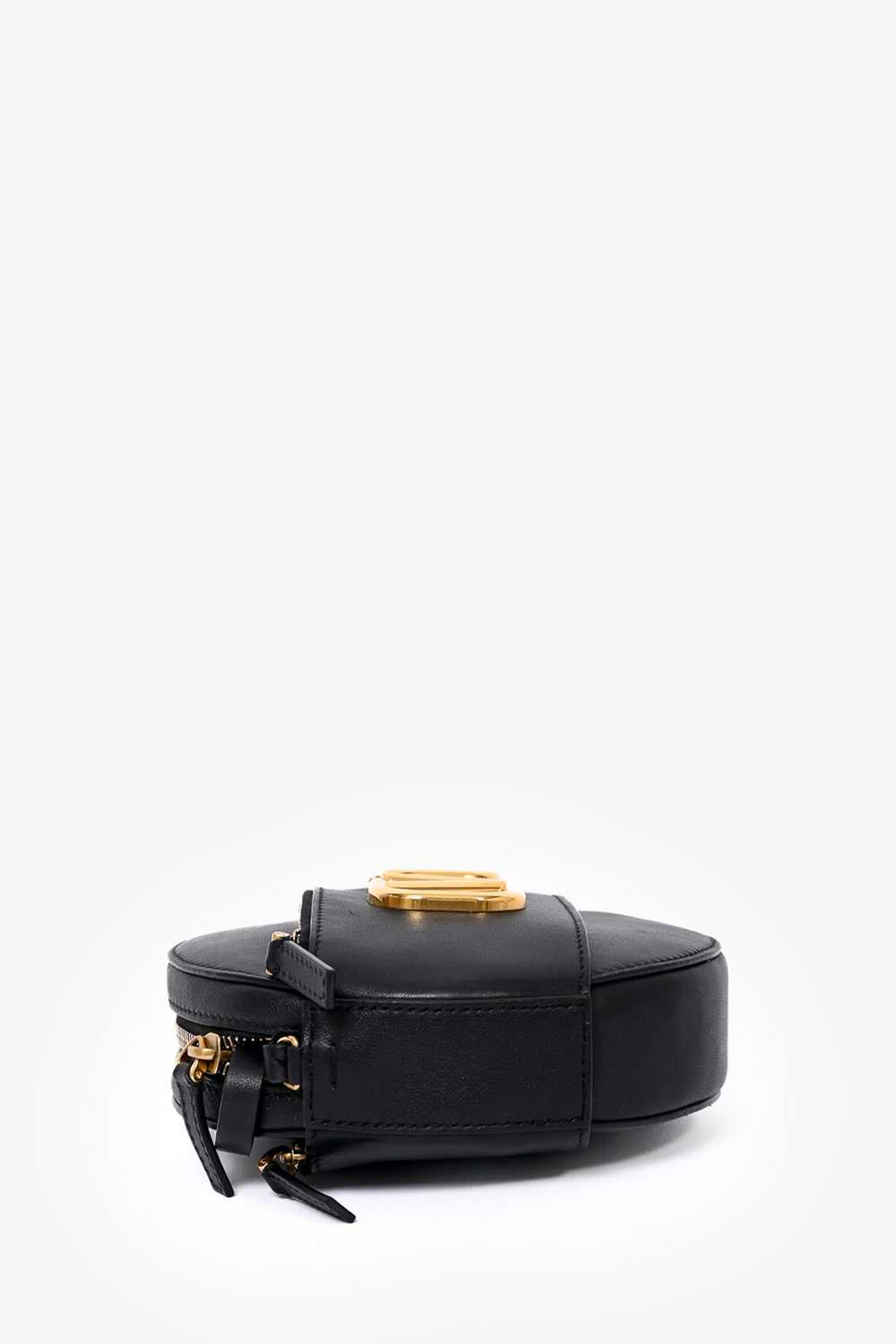 Valentino Black Leather Round V-Logo Crossbody Bag - image 7