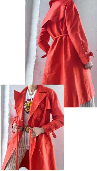 the perfect 60s silk orange trench jacket