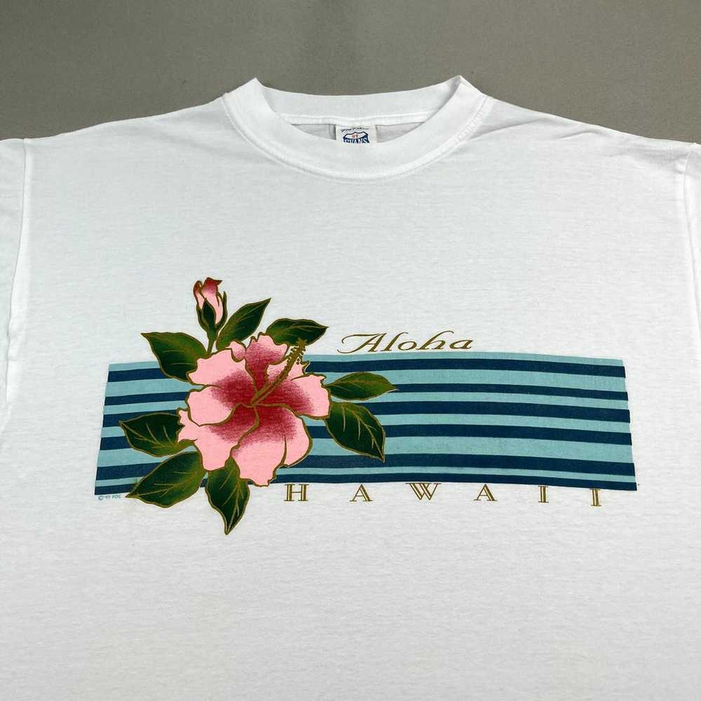Vintage Hawaii T-Shirt Adult Large White Aloha Na… - image 2