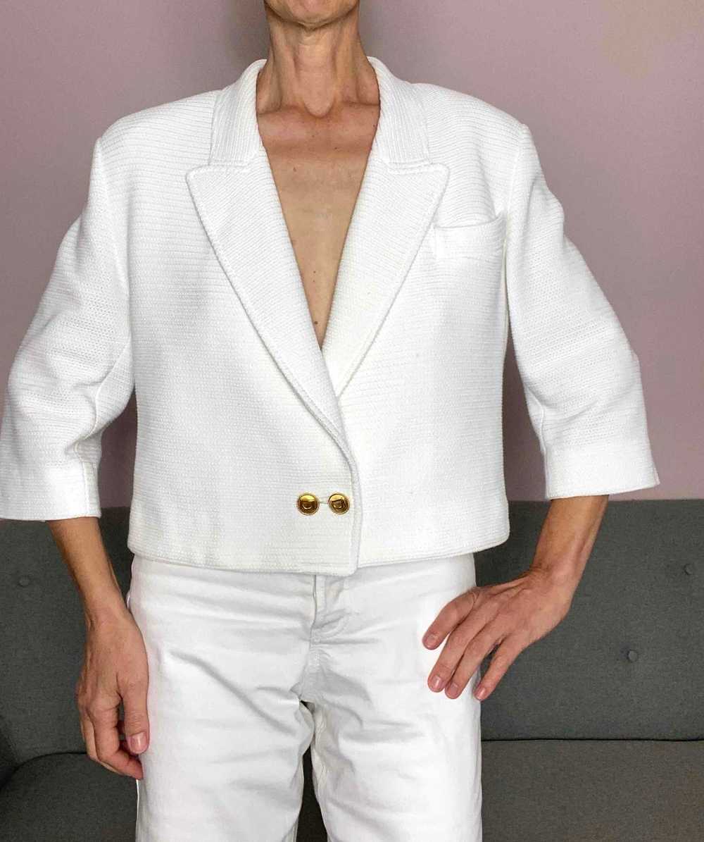 90's short jacket - Beautiful white blazer - image 3