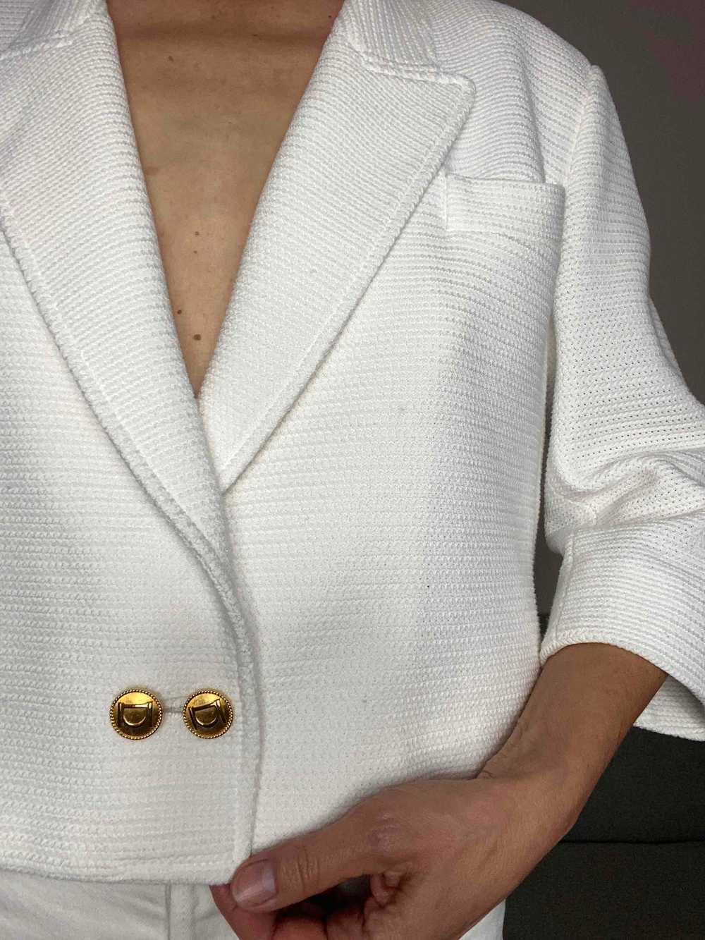 90's short jacket - Beautiful white blazer - image 4