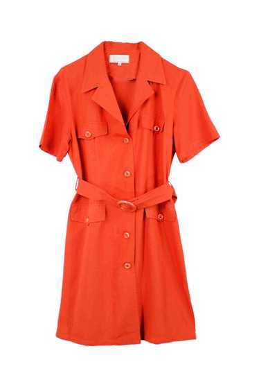 Buttoned dress - Coral orange shirt dress Brand: D