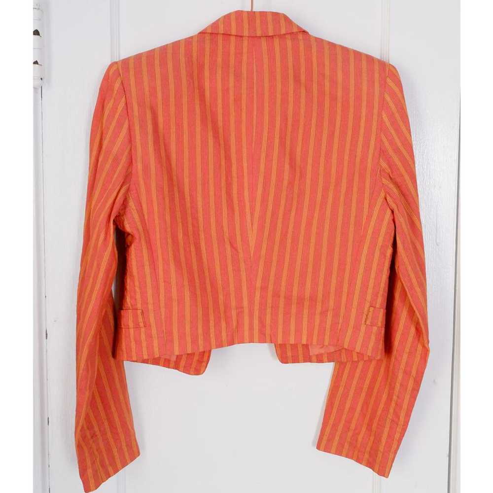 Julio Sport 90s orange striped cropped jacket (XS) - image 3