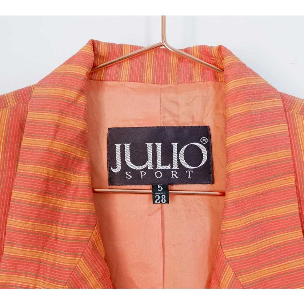 Julio Sport 90s orange striped cropped jacket (XS) - image 4