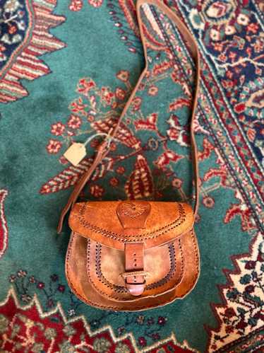 1970s stitched Leather Handbag