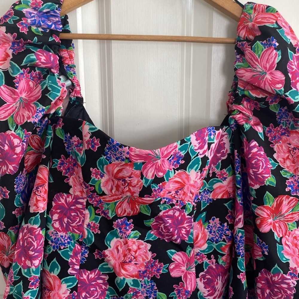 Zara Puff Sleeve Floral Mini Dress - image 10