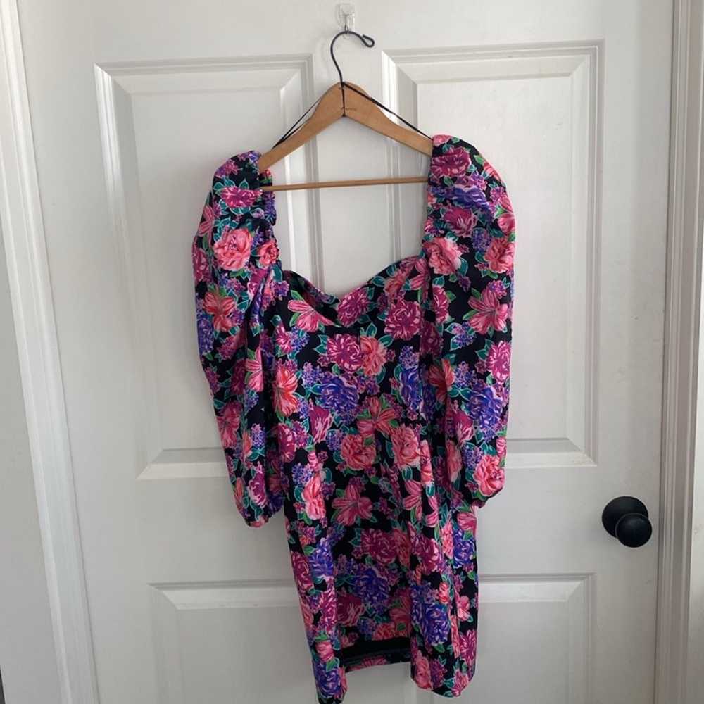Zara Puff Sleeve Floral Mini Dress - image 6