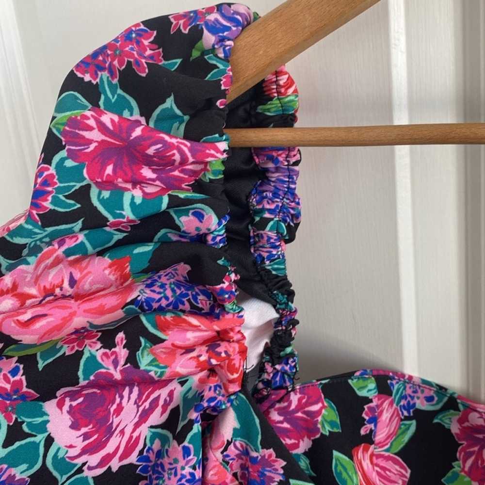 Zara Puff Sleeve Floral Mini Dress - image 8