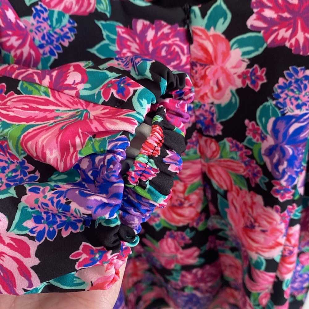 Zara Puff Sleeve Floral Mini Dress - image 9