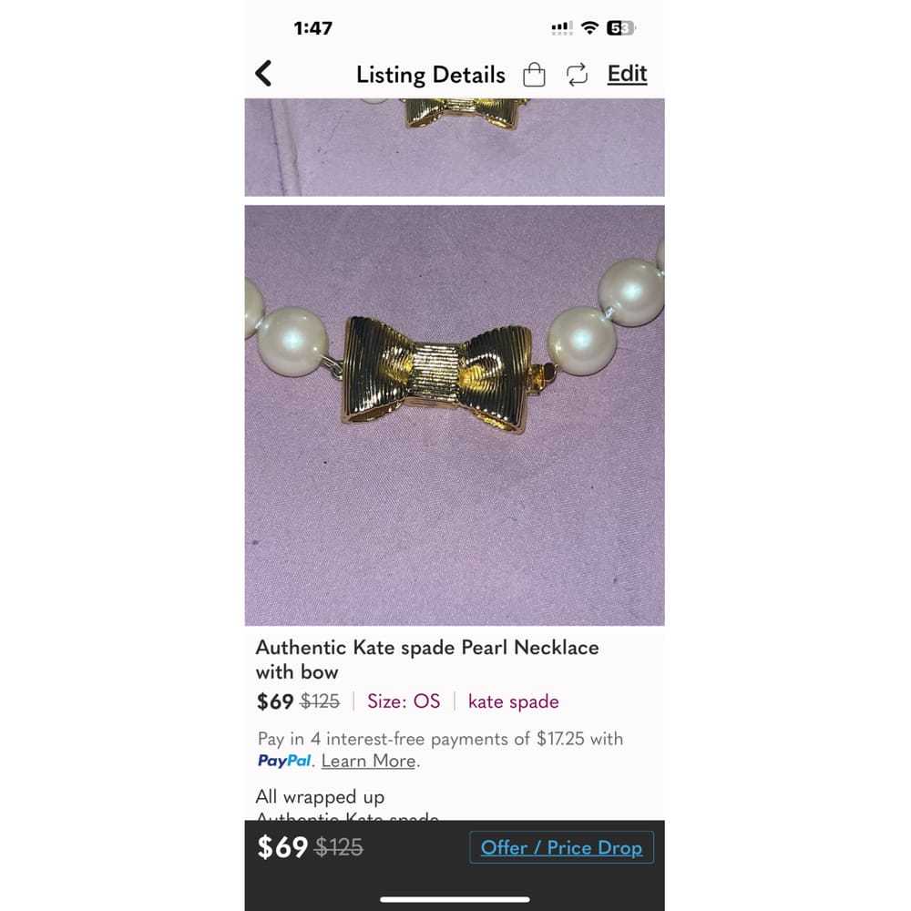 Kate Spade Pearl necklace - image 4