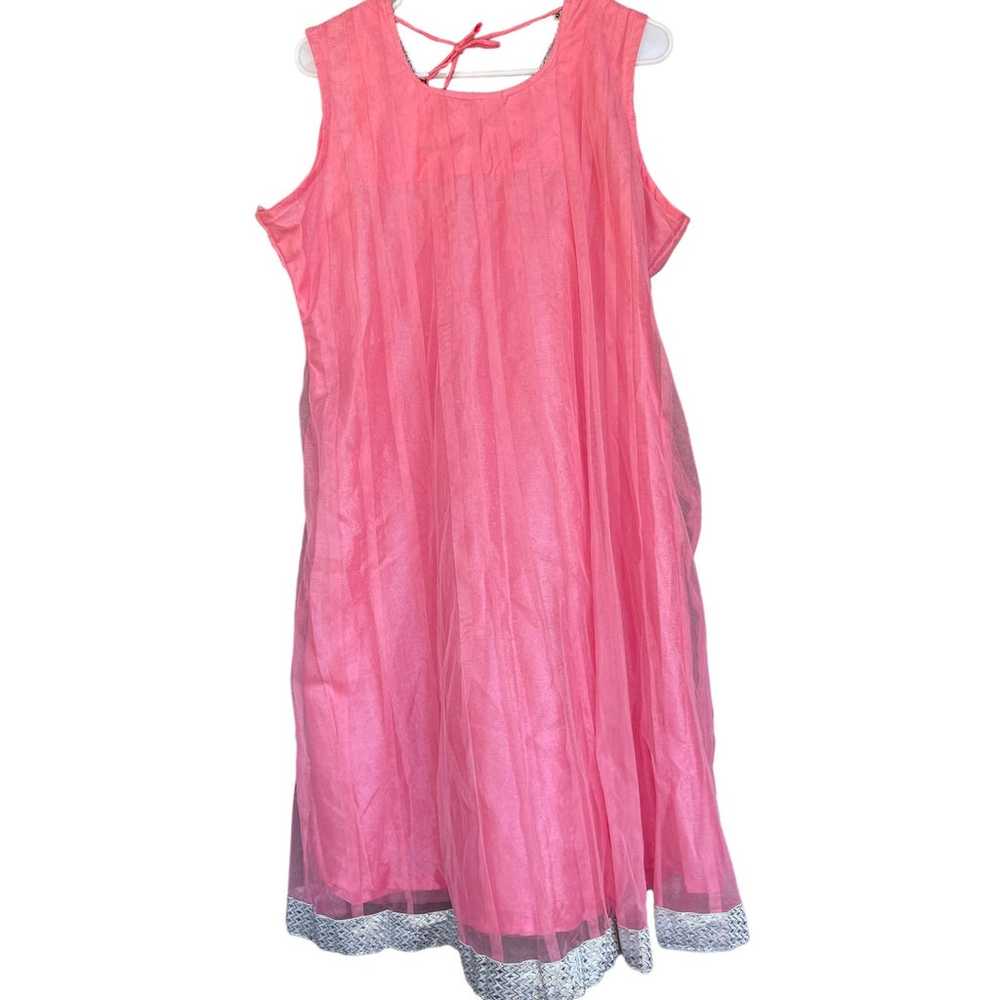 Ethnic Wear Dress Womens XL Kurta Pink Jeweled Sh… - image 2