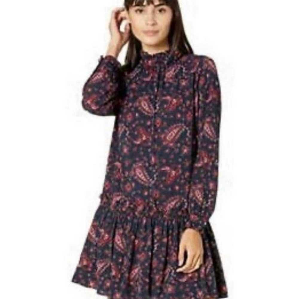 Rebecca Taylor x Revolve midnight blue paisley mi… - image 2