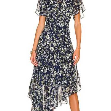 ASTR the Label Floral Midi Priscilla Dress Size Medium Ruffle xs