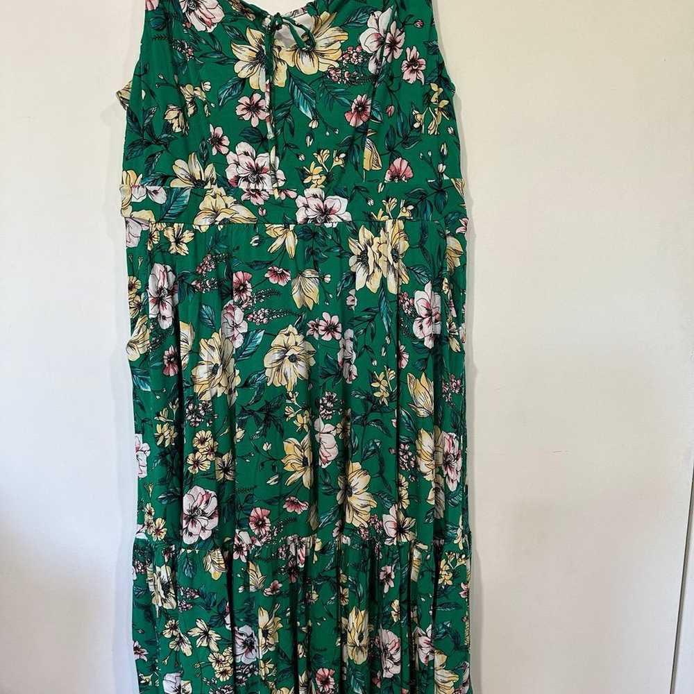 Torrid TIERED MIDI DRESS - SUPER SOFT FLORAL GREE… - image 2