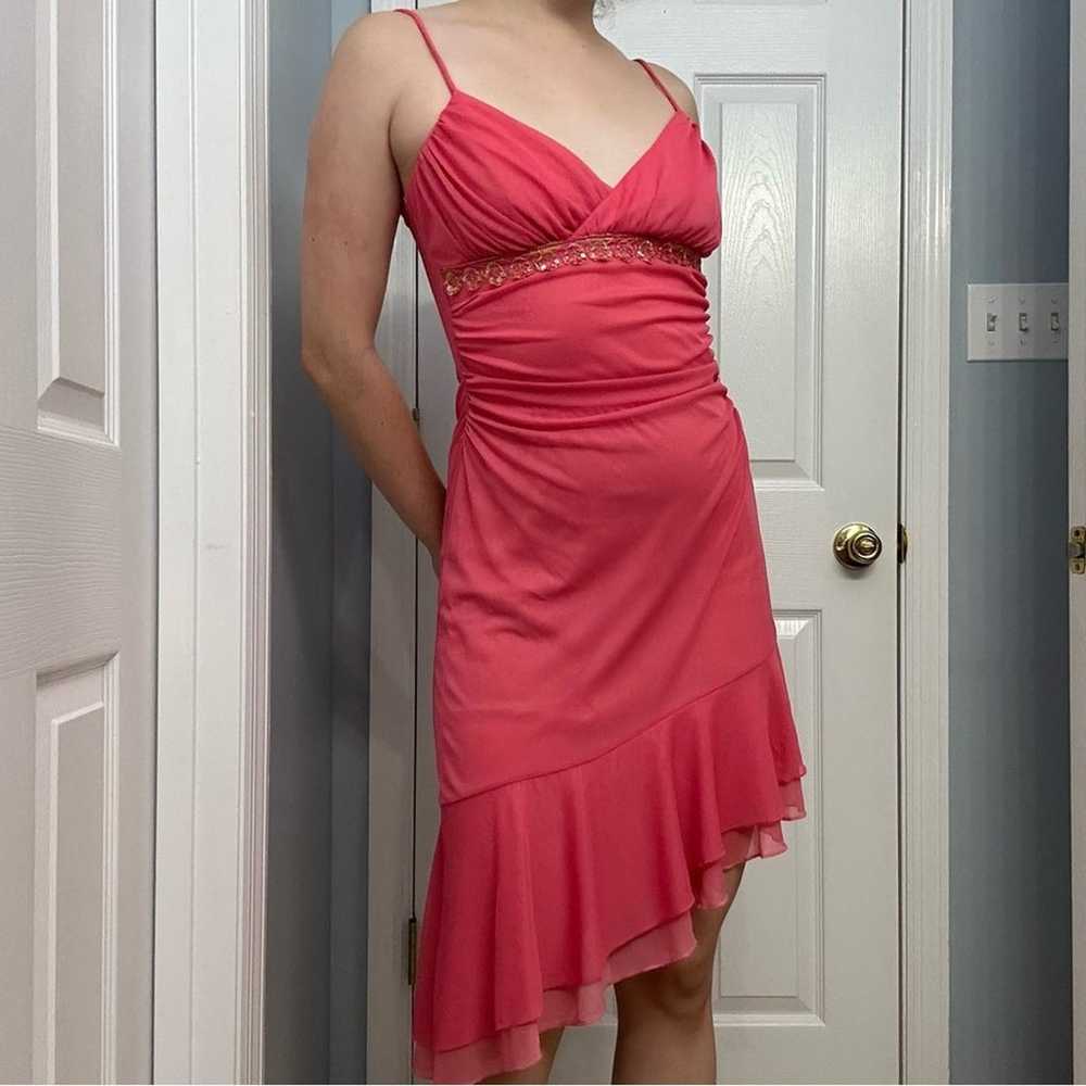 Vintage Y2K Dress Asymmetric Pink Cocktail Party … - image 10