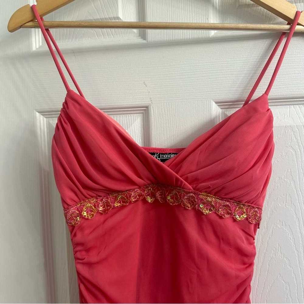 Vintage Y2K Dress Asymmetric Pink Cocktail Party … - image 5
