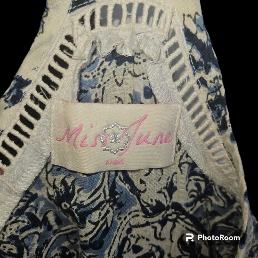 Miss June Paris | Floral Blue Mini Dress Size: M - image 3