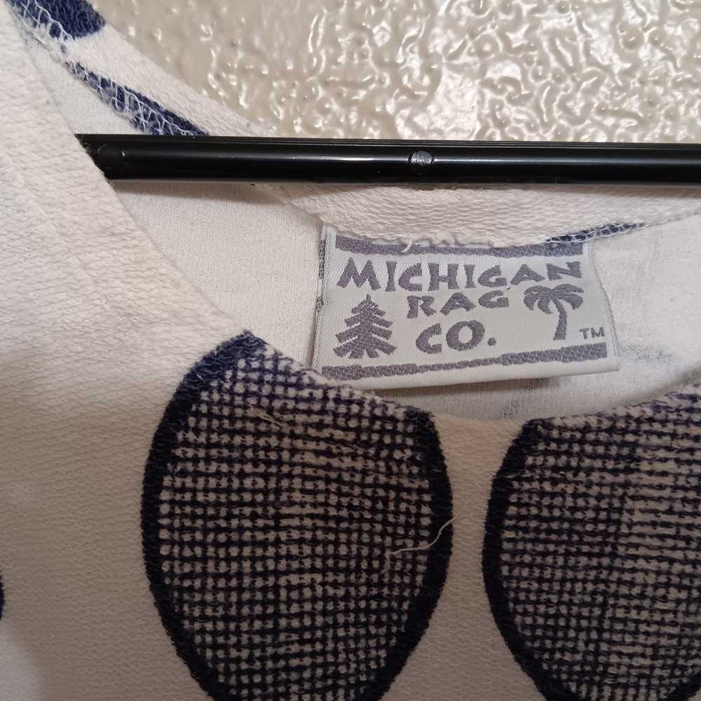 Michigan Rags Co Vintage Navy Blue White Tennis T… - image 4