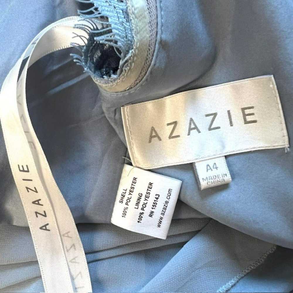 AZAZIE DUSTY BLUE LACE & CHIFFON FORMAL KEYHOLE H… - image 12