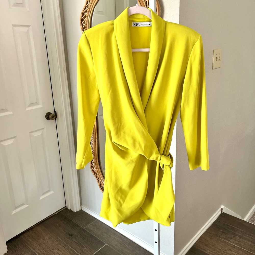 Zara Yellow Blazer Dress - image 1