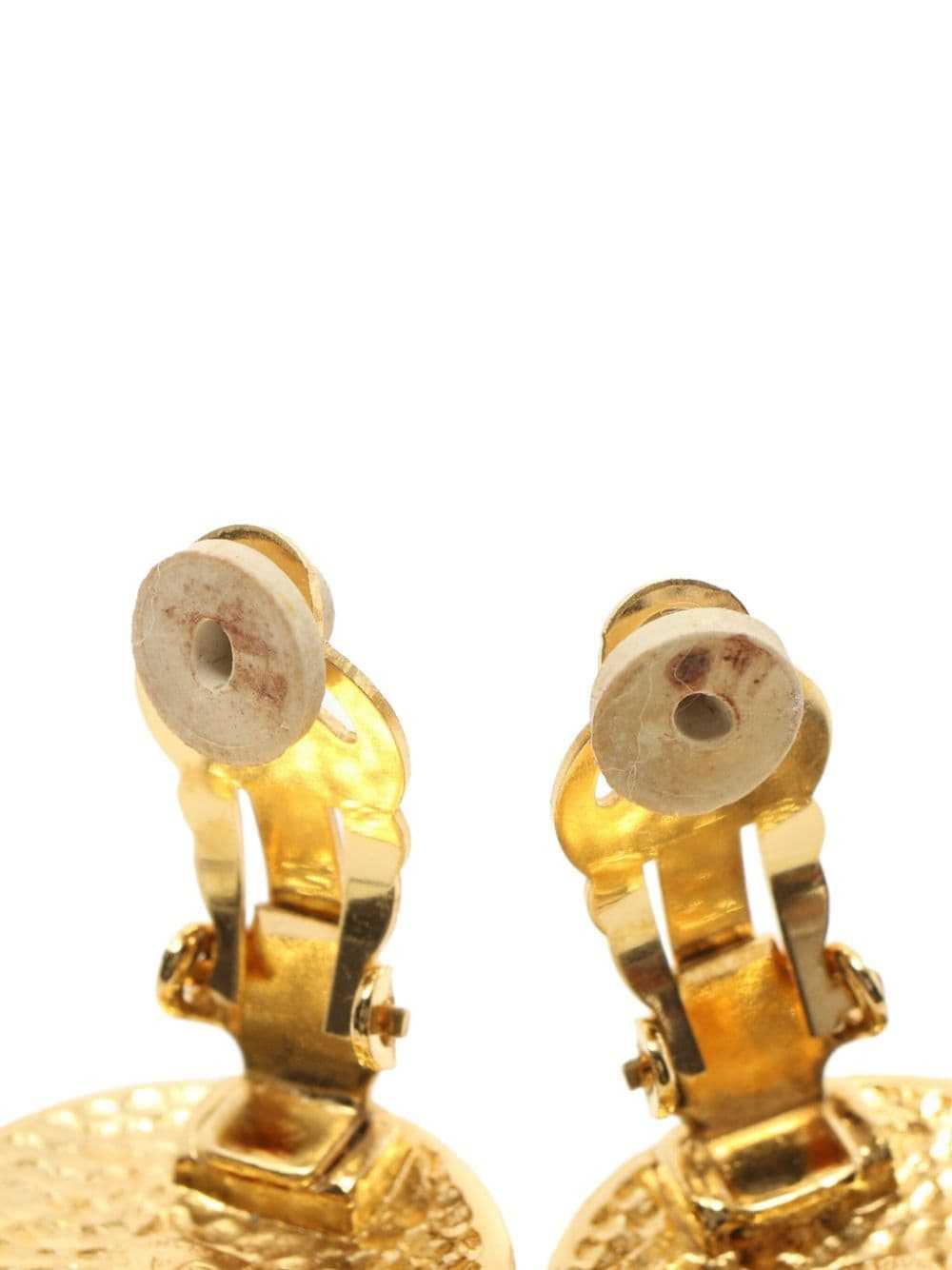 CHANEL Pre-Owned 1986-1988 CC clip-on earrings - … - image 2