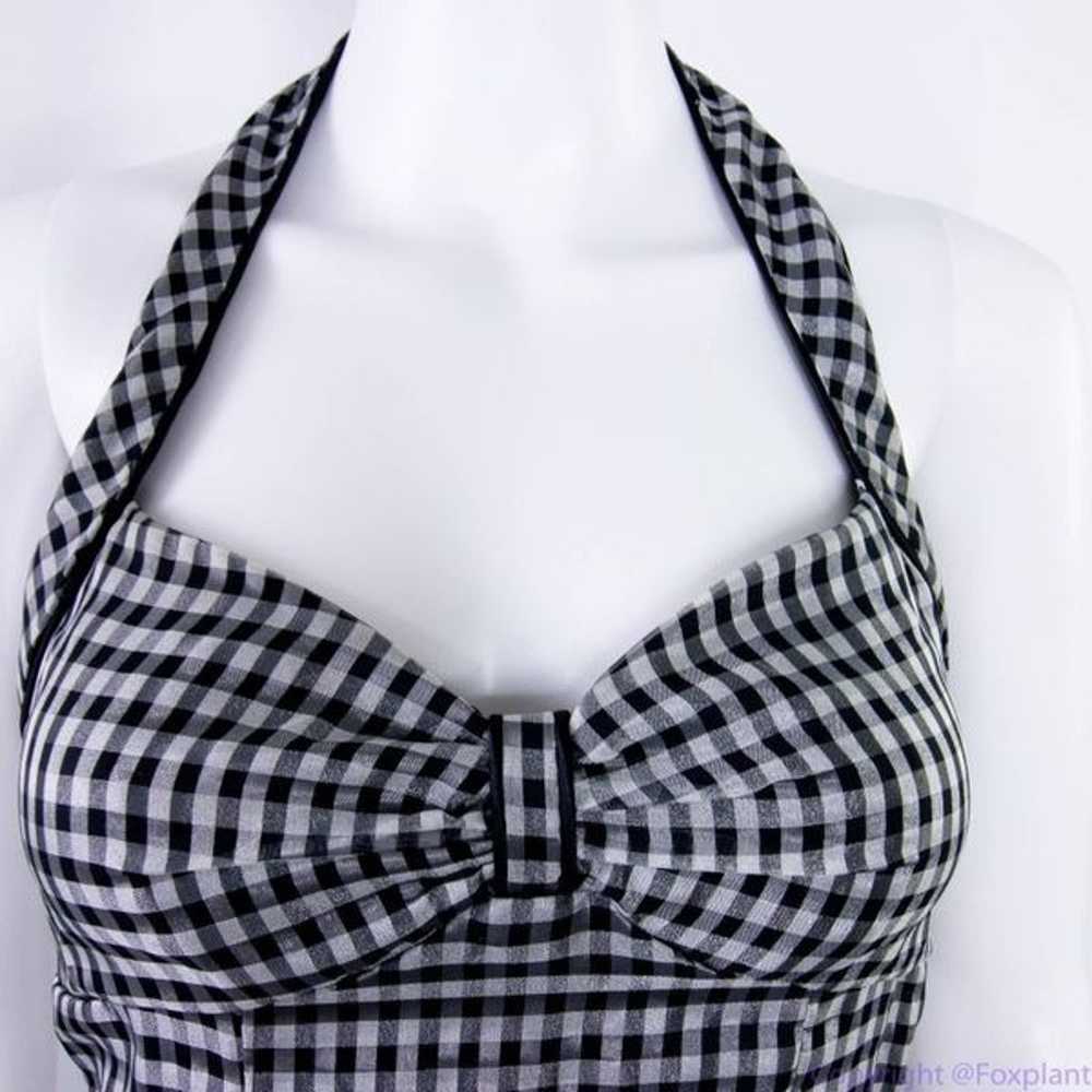 Vintage City Triangles black and white halter fit… - image 4