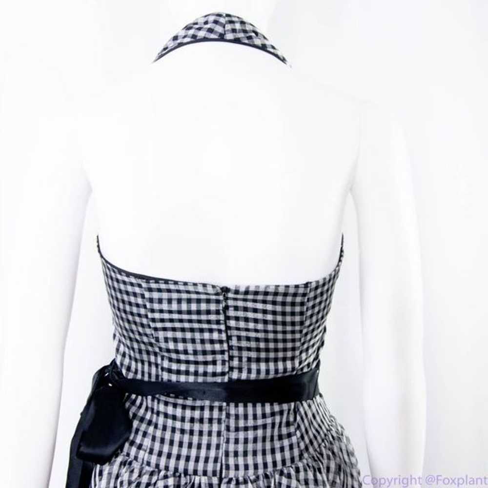Vintage City Triangles black and white halter fit… - image 8