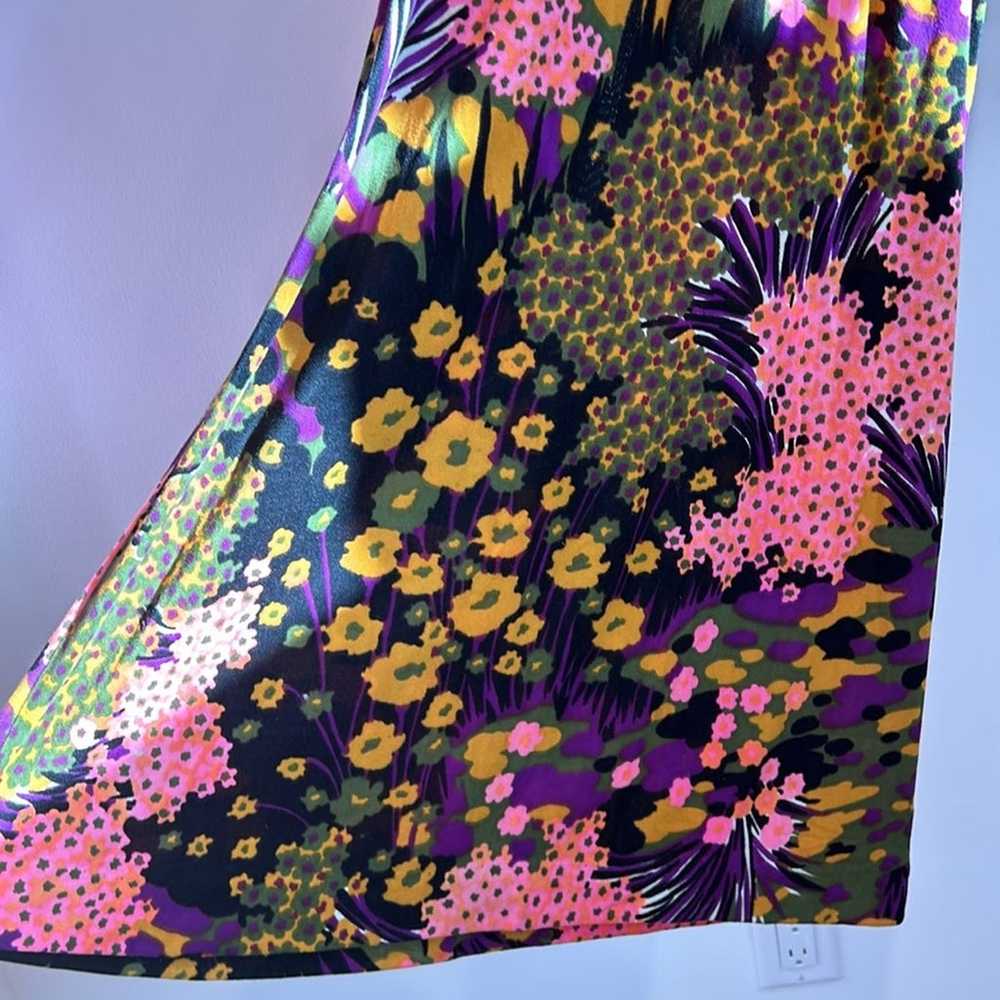 Vintage Siro 60s-70s Velvet upper bold floral mod… - image 4