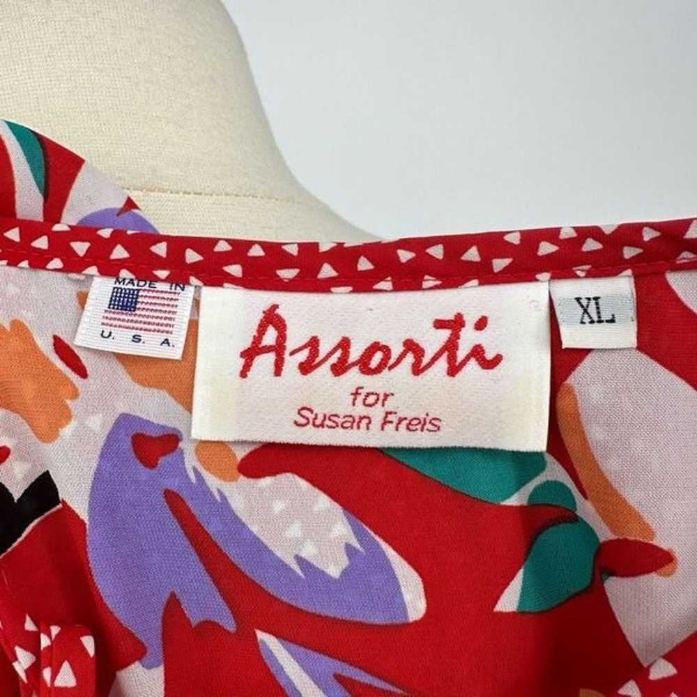 Vintage 80s Assorti Susan Freis Midi Dress Rockab… - image 6