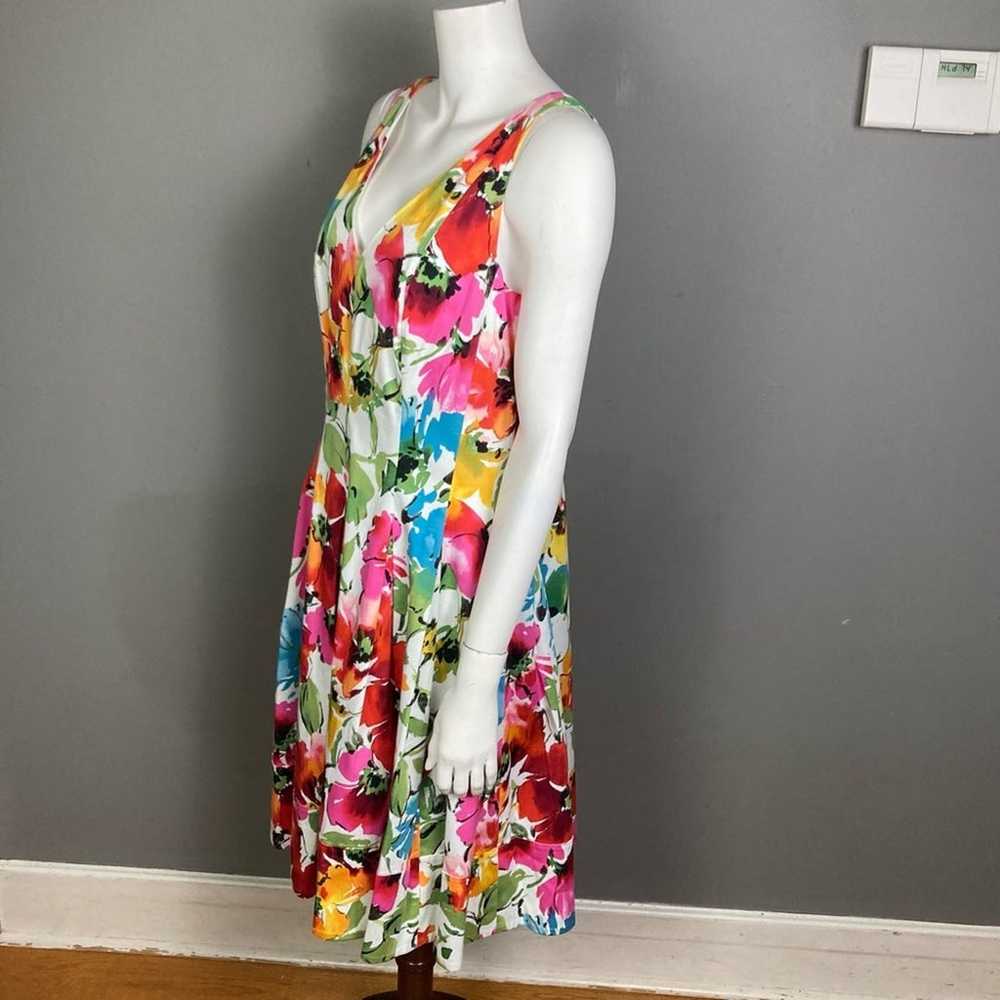 Lauren Ralph Lauren dress size 14 multicolor flow… - image 2