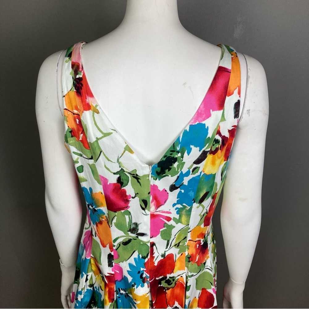 Lauren Ralph Lauren dress size 14 multicolor flow… - image 6
