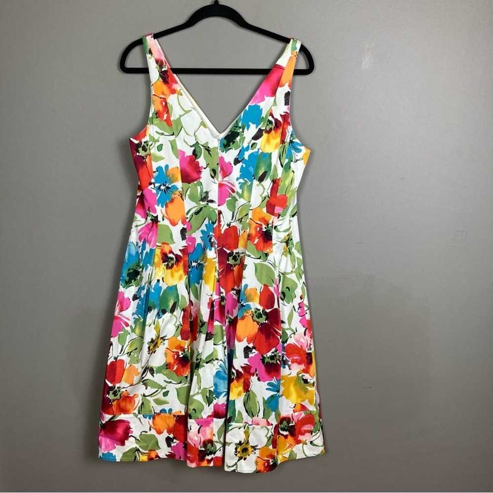 Lauren Ralph Lauren dress size 14 multicolor flow… - image 8