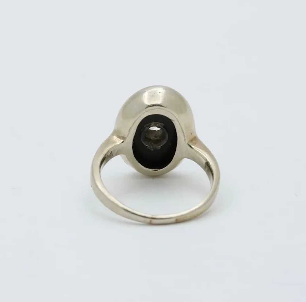 Art Deco Diamond and Onyx Ring - image 4